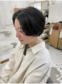 黒髪のハンサムショート