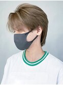 メンズブロンド_波巻き束感ショートツーブロック_ba412081