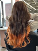 ジエクト カナウ(The Ect canow)&nbsp;オレンジ裾カラー/グラデーションカラー/デザイン/オレンジ