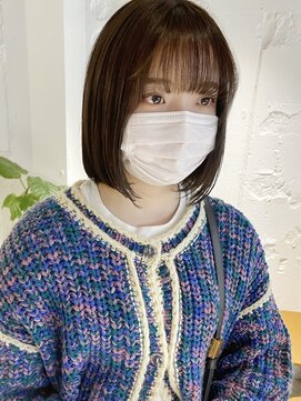 コフィー バイ メルト 吉祥寺(cofy by melt) 【三ツ井純】シースルーバング 前下がりボブ 黒髪暗髪ミニボブ