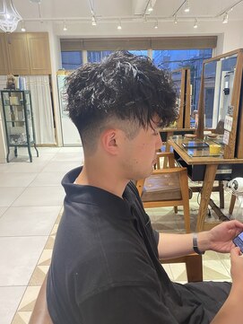 バブ バイネオリーブ(Bab by neolive) □波巻きハイライトマッシュパーマウルフ