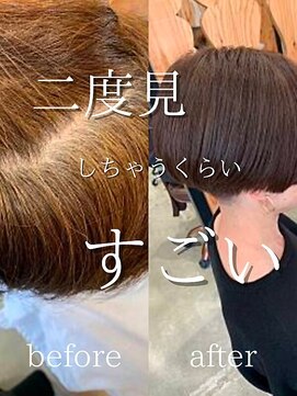 サンタフェ 名駅店(Santa'Fe) Santa'Fe式脱白髪染め白髪ぼかしカラー[ビフォーアフター]