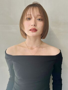 ロンドイディールバンダイ 新潟万代(Lond ideal) デザインカラーオリーブベージュ×ショート×新潟万代