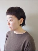 30代40代50代おすすめ　カジュアルボブ×ショートバング