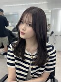 ラベンダーブラウン韓国風レイヤー