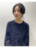丸みショートシースルーバングくびれショートボブミニボブ