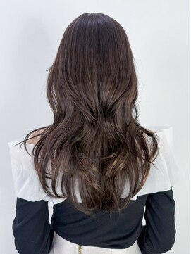 アルバム 銀座(ALBUM GINZA) くびれヘアロンググレージュ美髪顔周りレイヤー_ba554931