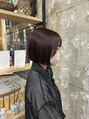 エレン(E L E N) ぱつっとボブ/ピンクブラウン