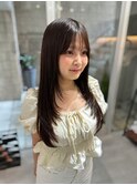 ザクザクレイヤースタイル×ダークブラウン