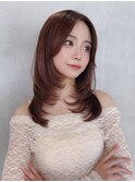 顔周り/小顔/レイヤー/髪質改善/韓国風巻き/ミルクティー/札幌