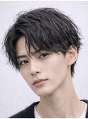 Hale刈り上げセンターパートニュアンスパーマフェザーパーマ原宿