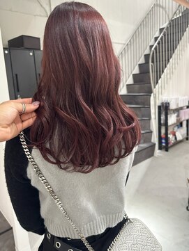 アトレ 梅田店(attrait) ピンクセミロング × 透明感カラーで叶える上品な髪質感