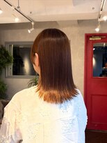 エイム ヘア リアム 調布店(eim hair liam)&nbsp;外ハネミディ/ショコラベージュ/艶髪質改善ストレート/サラつや