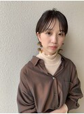 【morio札幌】大人かわいいセンターパート黒髪ショートボブ