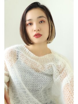 エクリフルール(equri fleur) 【ケアブリーチ使用】黒髪×インナーカラー