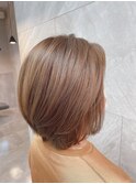 透明感すもキーベージュ★小顔ショートボブ★