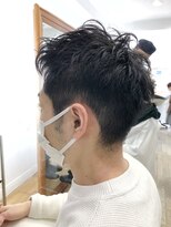 ヘッズ 本八幡店(HEADS)&nbsp;かき上げヘア　ニュアンスマッシュ　サイドパート　韓国マッシュ