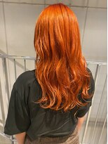 モルニ(MORNI)&nbsp;オレンジカラー_マロンベージュ Aラインボブ かきあげ