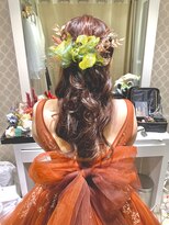 パズードコー(PSSD-CO.+5)&nbsp;ドライフラワー×リボン　ウェディングハーフアップ