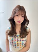 前髪/顔まわりカット/くびれヘア/薄目前髪/ブリーチなし/韓国