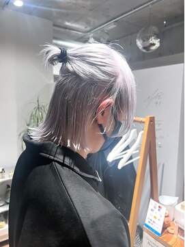 ライラ(Lyla) 下北沢　メンズguest hair ホワイトラベンダーマッシュウルフ