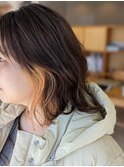 インナーカラー×フェイスレイヤーボブ