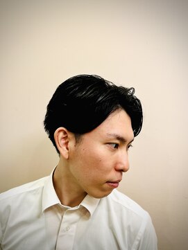 ヒロギンザバーバーショップ 新宿店(HIRO GINZA BARBER SHOP) センターパート×ニュアンスパーマ