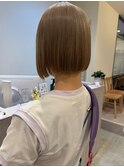 レイヤーカット/ボブ/髪質改善/小顔/ココアベージュ