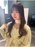 ロングレイヤー/くびれヘア/顔まわりカット/シースルーぱっつん