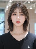 透明感カラー×ワンカールで可愛いレイヤーボブ