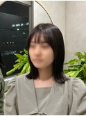 アッシュブラウン/外はねミディアム