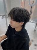 センターパートウルフ
