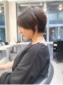 柏ショートボブくびれヘアハイライトカラー韓国顔周りレイヤー柏