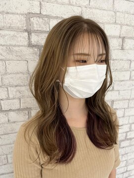 ヘアーアンドメイク ニューヨークニューヨーク 姫路店(Hair&Make NYNY) シースルーバング×カシスピンク