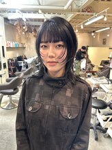 ヒカリス ヘアー 相川店(HIKARIS hair) ウルフカット/黒染め/ブルーブラック/レイヤーカット