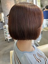 エマ ネクサス(EMA NEXUS) 【大人の気品】暖色オレンジブラウン×極上ツヤミニボブ