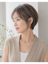 ウィールール 札幌店(WE RULE)&nbsp;40代50代に人気◎丸みショート×白髪ぼかしベージュ