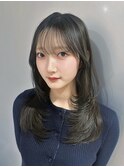 韓国レイヤー×オリーブグレージュ×髪質改善
