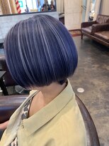 トロニー(TLONY)&nbsp;ハイライトブルーデザインカラー　渋谷TLONY