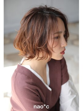 ナオシ トレス 富雄店(nao*c tres) 【nao*c 富雄店】ゆるふわウェーブ☆大人可愛いミディーヘア