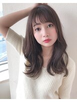 アフロート ディル(AFLOAT D'L) 丸顔似合う　小顔前髪　フォーギーベージュ　20代30代