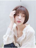 マロンベージュメルティカラーくびれヘアボブ[吉祥寺] 