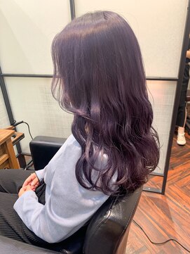 シャンドゥール 栄店(CHANDEUR) デザインカラー大人可愛いラベンダーくすみ系大人可愛いロング