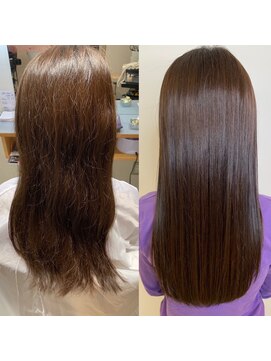 カンナヘアーメゾン(Canna hair maison) ナチュラルうる艶ロングストレート暖色カラー艶カラー