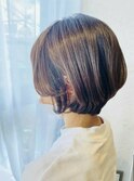 立体ショートボブ+イルミナベージュカラー【オージュアサロン】