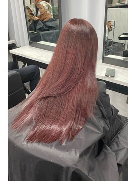 リア 大阪梅田(Ria) ワンホンヘア×シールエクステ×チェリーレッド