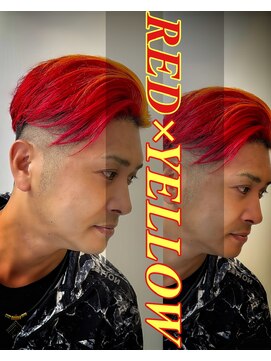 レジット メンズ ヘアサロン(LEGIT MEN's HAIR SALON) レッド&イエローカラー