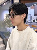 短髪就活スーツセンターパート/ビジネスカジュアル/アップバング