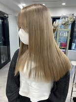 ツキ 横浜店(tuki)&nbsp;ミルクティーベージュダブルカラーインナーカラーケアブリーチ