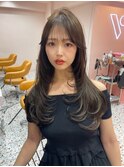 韓国風/内巻き/セミロングヘア/20代/30代